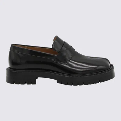 Maison Margiela Men's Tabi County Platform Penny Loafers In Black