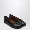 Maison Margiela Black Leather Tabi New Ballet Flats In Black