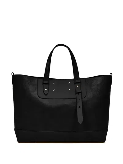 Maison Margiela Black Leather Tote Bag