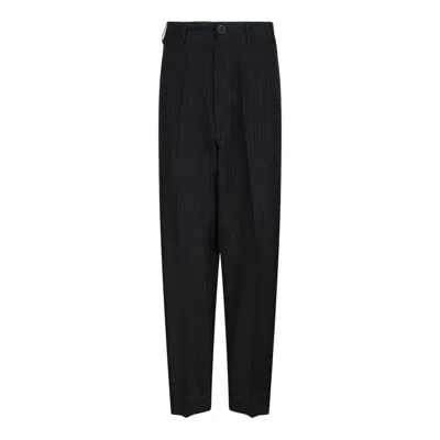 Maison Margiela Black Linen Wool Trousers
