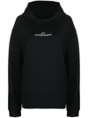 Maison Margiela Black Logo Cotton Hoodie In Black
