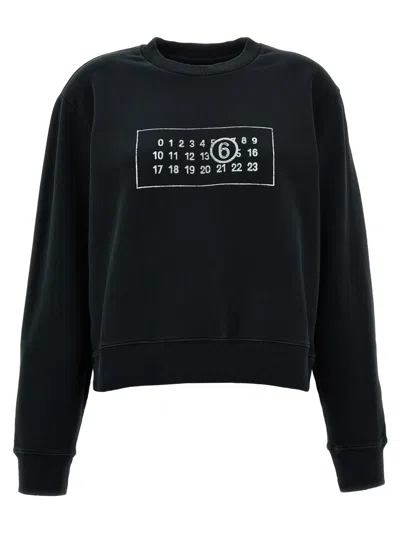 Maison Margiela Black Logo Print Sweatshirt
