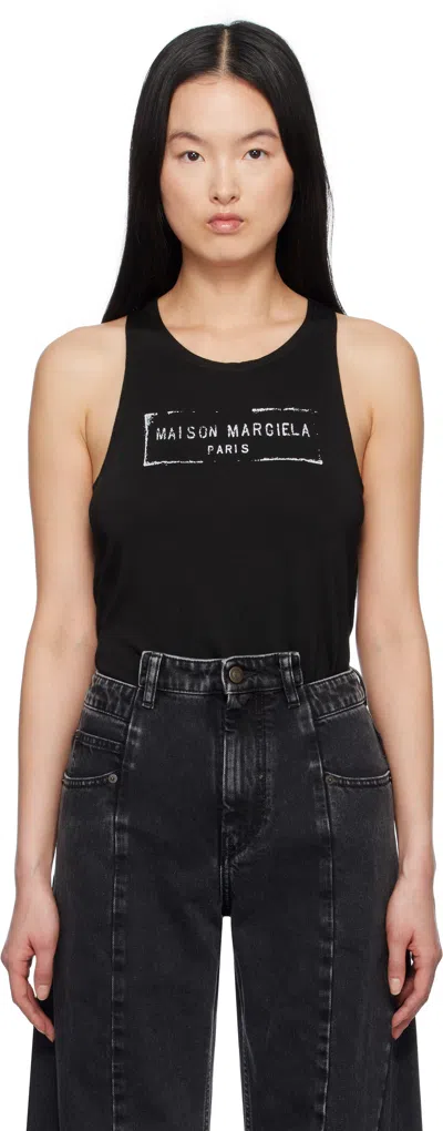 Maison Margiela Black Logo Tank Top