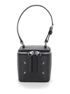Maison Margiela Mini Box Black Handbag With Four Stitches In Leather Woman In Black