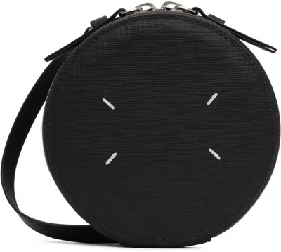 Maison Margiela Black Mini Round Pouch In T8013 Black
