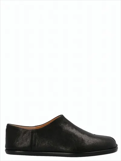 Maison Margiela Black Minimalist Loafers With Split-toe Detail