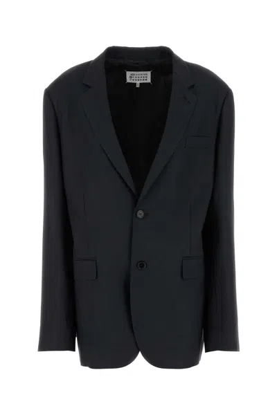 Maison Margiela Oversize Blazer Mohair Blend In Black