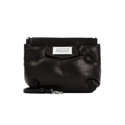 Maison Margiela Black Nappa Leather Glam Slam Red Carpet Clutch In Brown