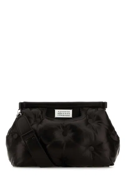 Maison Margiela Black Nappa Leather Medium Glam Slam Classique Crossbody Bag