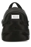 Maison Margiela Quilted Leather Mini Backpack With Front Pocket In Gray