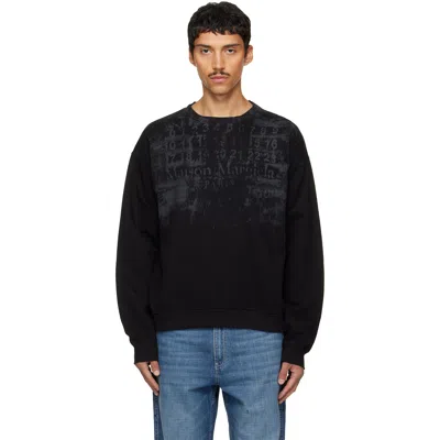 Maison Margiela Black Iconic Digital Print Cotton Sweatshirt