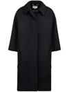 Maison Margiela Bouclé Oversized Coat In Black