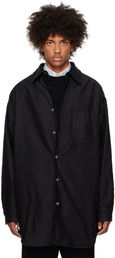 Maison Margiela Black Padded Cotton Shirt In 900 Black