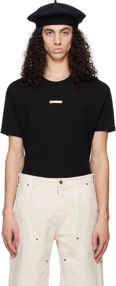 Maison Margiela Black Patch T-shirt In 900 Black