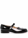MAISON MARGIELA BLACK PATENT LEATHER MARY JANE TABS SHOES FOR WOMEN