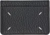 Maison Margiela Black Pebble Grained Card Holder