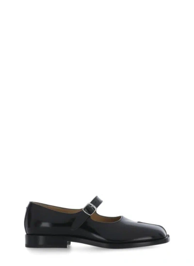 Maison Margiela Black Leather Tabi Flats