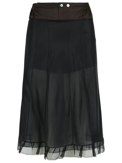 MAISON MARGIELA MAISON MARGIELA BLACK POLYESTER SKIRT
