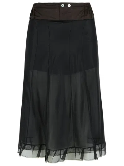 MAISON MARGIELA MAISON MARGIELA BLACK POLYESTER SKIRT