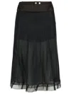 Maison Margiela Black & Brown 'anonymity Of The Lining' Midi Skirt