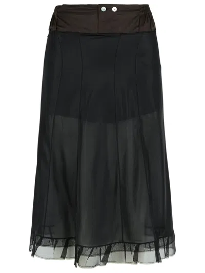 MAISON MARGIELA MAISON MARGIELA BLACK POLYESTER SKIRT