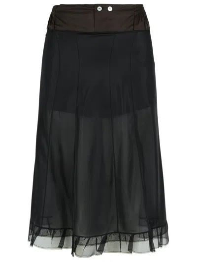 MAISON MARGIELA MAISON MARGIELA BLACK POLYESTER SKIRT