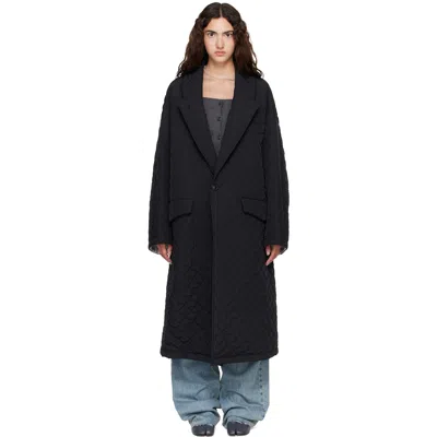 Maison Margiela Black Quilted Coat In 900 Black