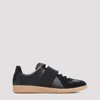 MAISON MARGIELA BLACK REPLICA ELASTIC BAND CALF LEATHER SNEAKERS