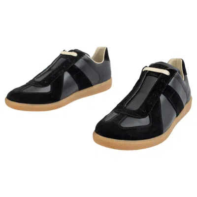 Maison Margiela Black Replica Leather Sneakers