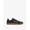 Maison Margiela Replica Painter Leather Low-top Trainers In Black