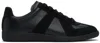 Maison Margiela Low Top Sneakers Featuring Suede Panels In 900 Black