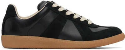 Maison Margiela Replica Low-top Leather Sneakers In Schwarz