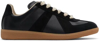 Maison Margiela Black Replica Sneakers In H6851 Black/black