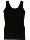 Maison Margiela Ribbed Knit Tank Top In Black