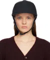 Maison Margiela Black Riding Cap In Black