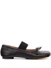Maison Margiela Black Round Toe Ballet Flats In Black