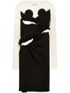 Maison Margiela Spliced-jersey Midi Dress In White