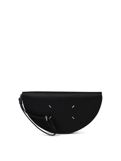 Maison Margiela Black Saffiano Leather Clutch