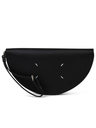 Maison Margiela Black Saffiano Leather Clutch Bag