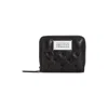 Maison Margiela Black Sheepskin Wallet In Pattern