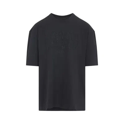 Maison Margiela Dark Grey Cotton T-shirt In Animal Print