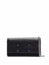Maison Margiela Women's Four Stitches Chain Wallet In Black