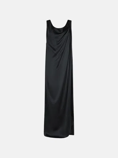 Maison Margiela Black Silk Blend Maxi Dress