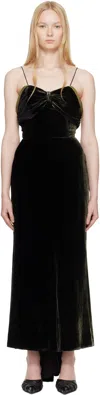 Maison Margiela Black Silk Maxi Dress
