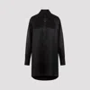 Maison Margiela Black Oversized Shirt With Oversized Collar In Silk Woman In Black