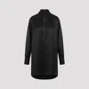 Maison Margiela Black Oversized Shirt With Oversized Collar In Silk Woman In Black