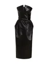 Maison Margiela Back Sleeveless Bustier Midi Dress In Acetate Woman In Black