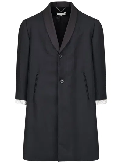 Maison Margiela Black Single-breasted Wool Coat