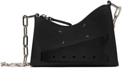 Maison Margiela Black Snatched Micro Bag In T8013 Black