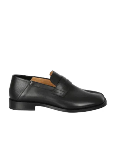Maison Margiela 30mm Tabi County Leather Loafers In Black